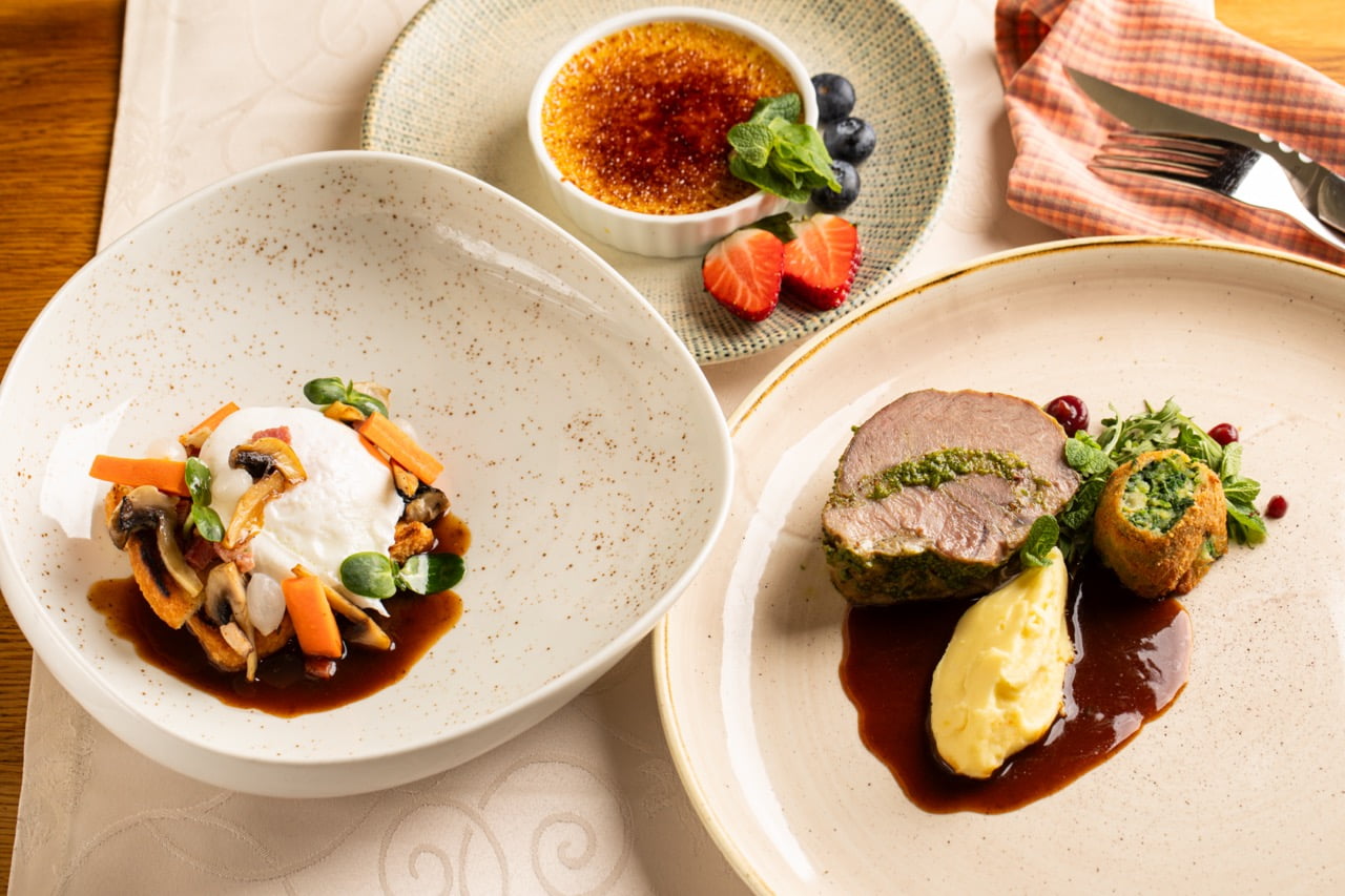 Menu restaurace Bílá kráva