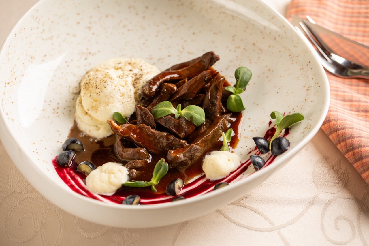 Menu restaurace Bílá kráva