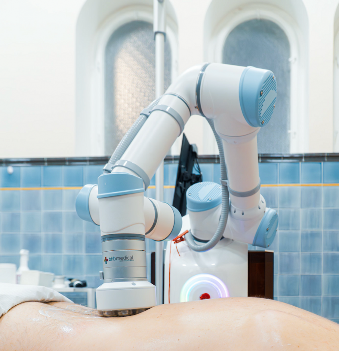 Detail ramene masážního robota v Mariánských Lázních