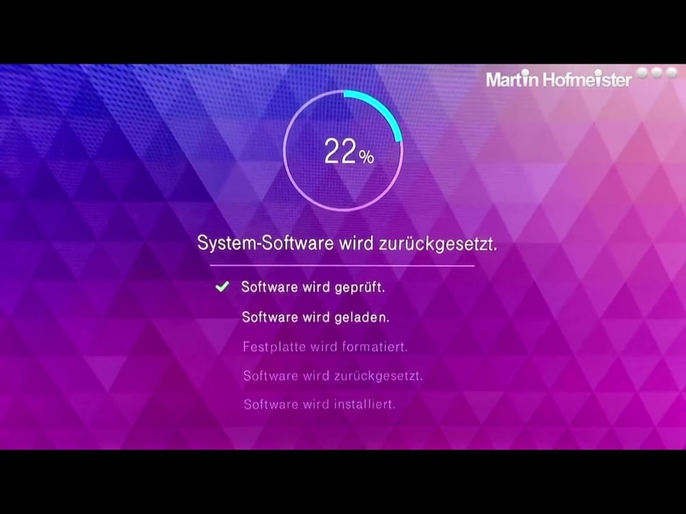 EntertainTV - první start přístroje