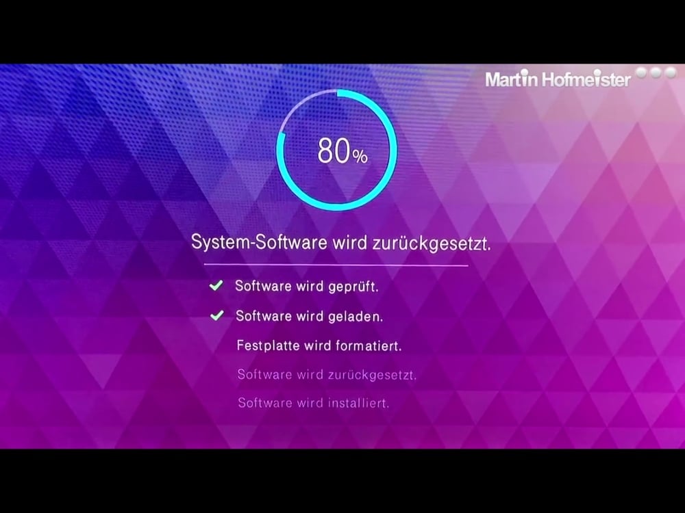 EntertainTV - první start přístroje