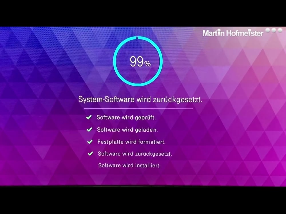 EntertainTV - první start přístroje