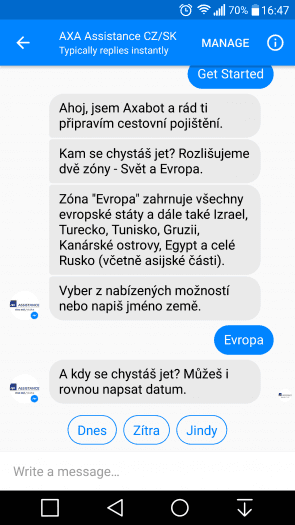 Můžete napsat odpověď, nebo vybrat jednu z připravených možností, pokud splňuje vaše požadavky