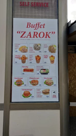Ceny jídel v restauracích. Baška, Zarok, ostrov Krk, Chorvatsko. (10. 06. 2024)