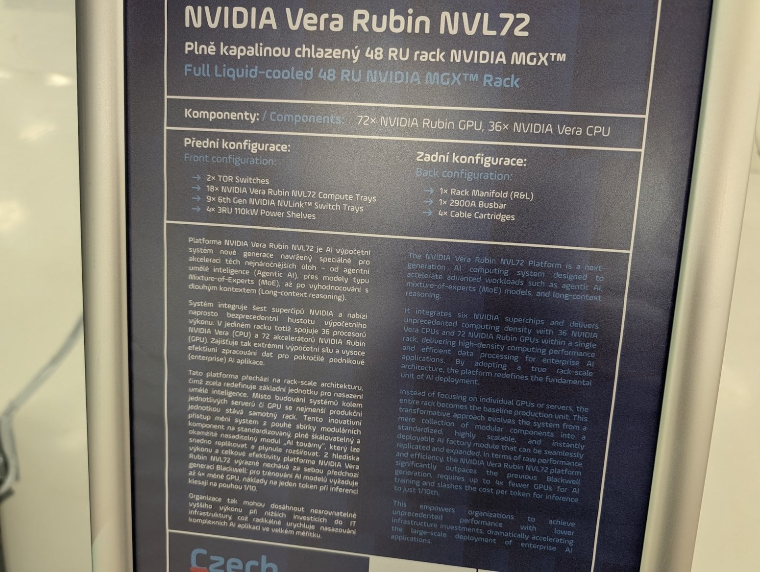 Servery a rack Nvidia Vera Rubin NVL72 od Foxconnu