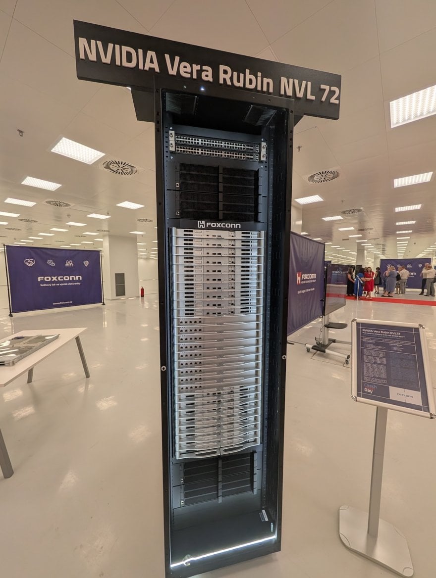 Servery a rack Nvidia Vera Rubin NVL72 od Foxconnu