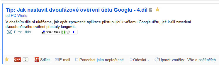 google reader - sdileni