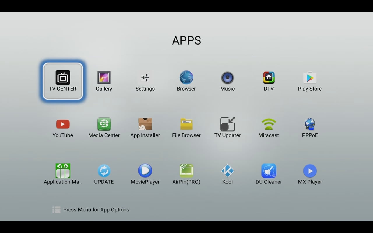 Uživatelské prostředí Mecool a systém (verze s Android 6.0)