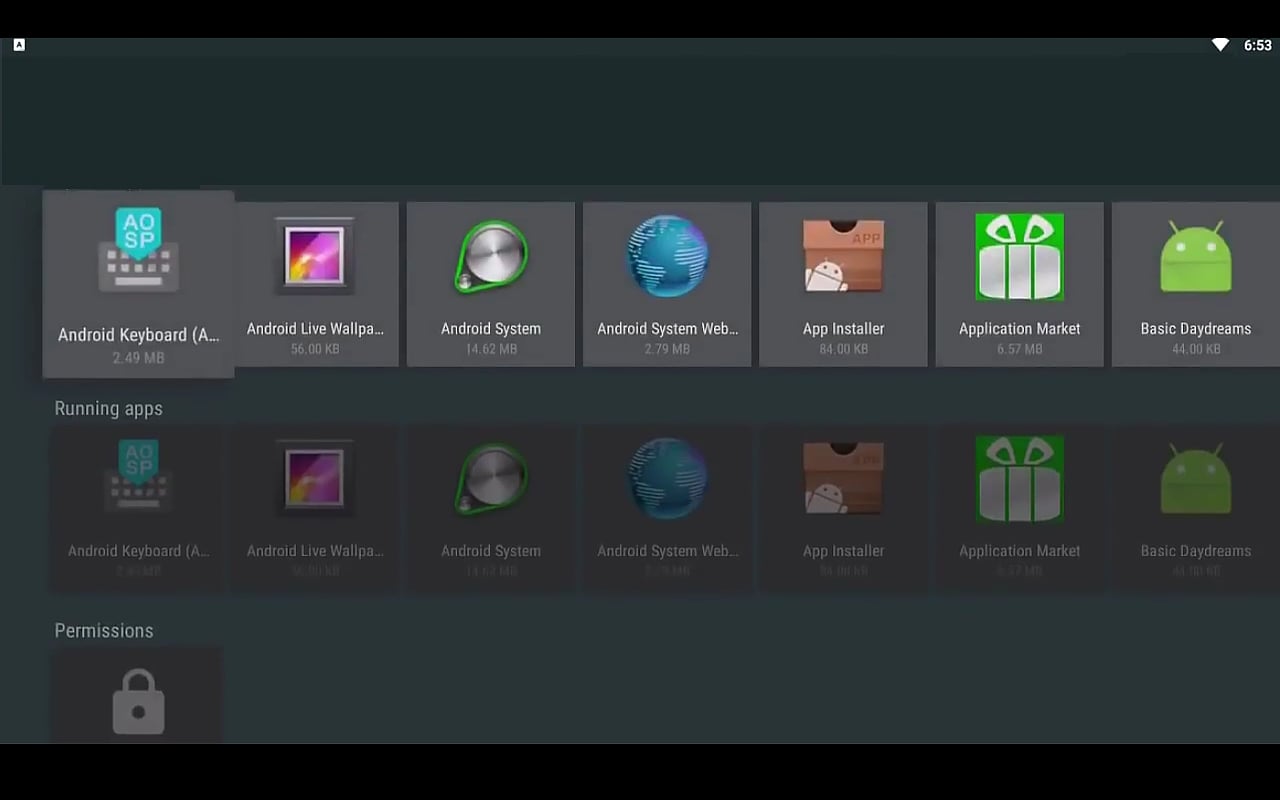 Uživatelské prostředí Mecool a systém (verze s Android 6.0)