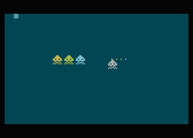 Kolize hráče se střelou - stav před kolizí.