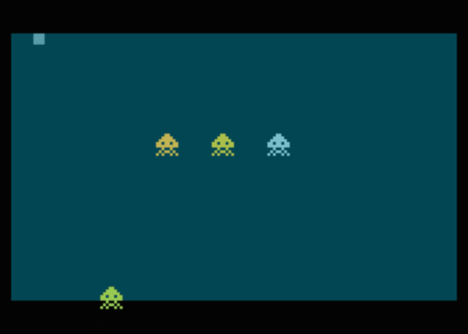 Vertikální pohyb prvního hráče, přibližně polovina animace.