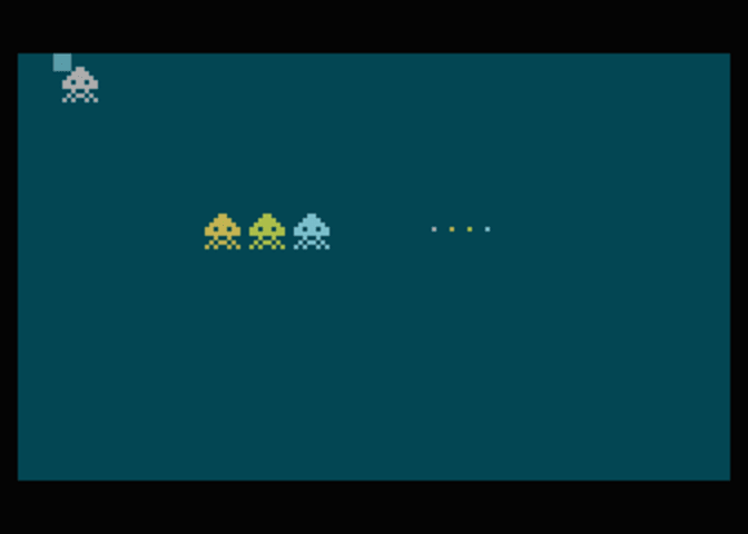 Kolize hráče s herním polem - ukázka přesnosti detekce kolize na jednotlivé pixely.