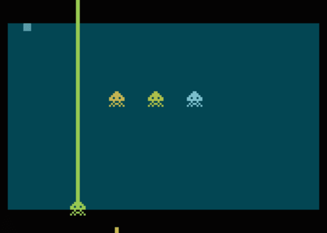 Vertikální pohyb prvního hráče, přibližně polovina animace.