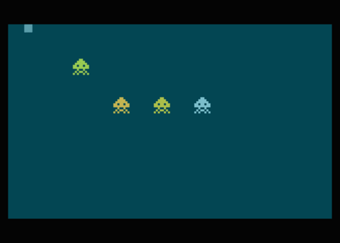 Pohyb prvního hráče směrem nahoru, přibližně první třetina animace.