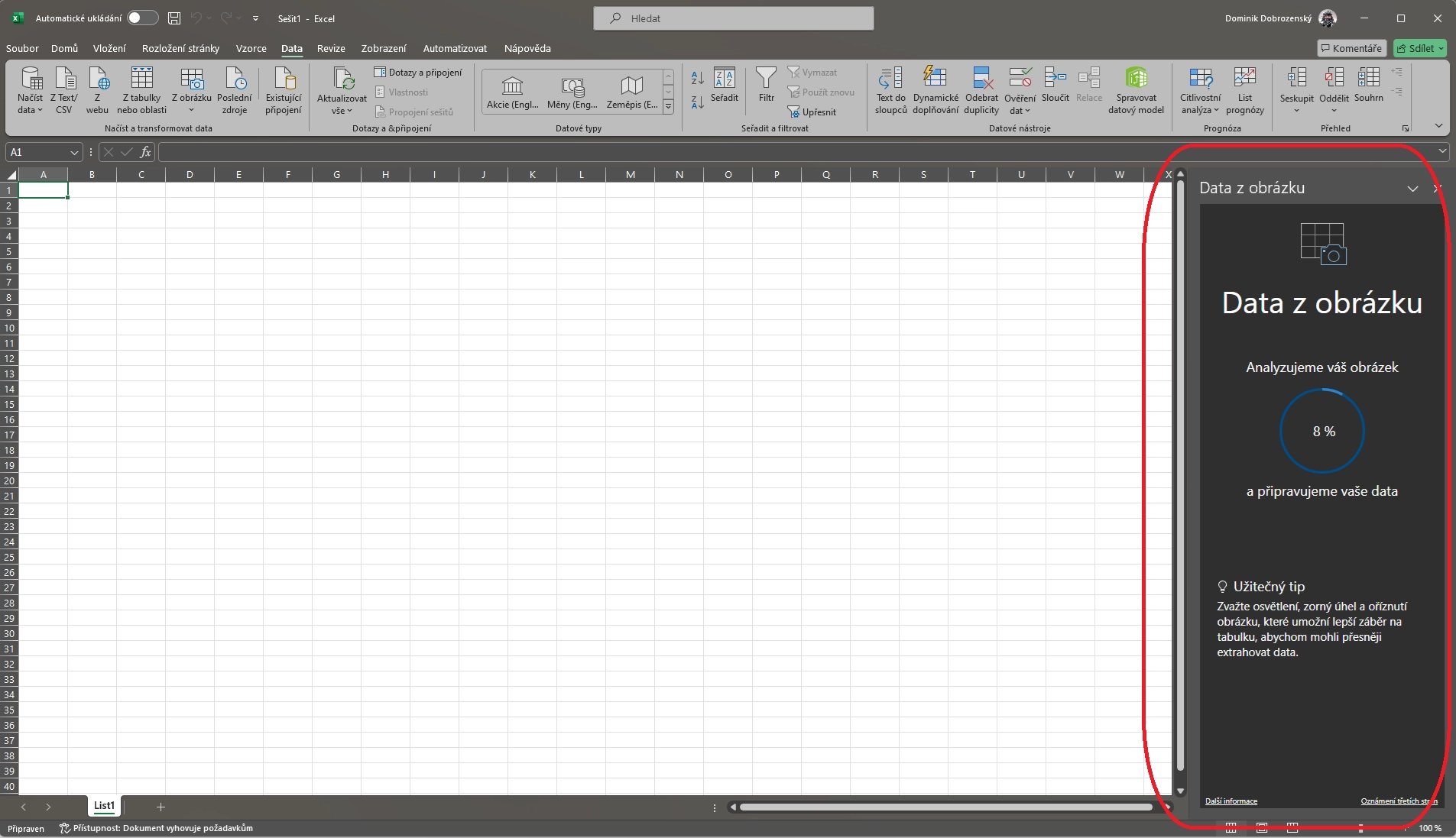 Vložení tabulky z papírové podoby 2