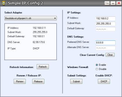 Pomocí SimpleIPConfig snadno a rychle změníte IP adresy