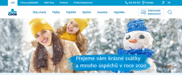 Vánoční přání ČSOB v roce 2019.