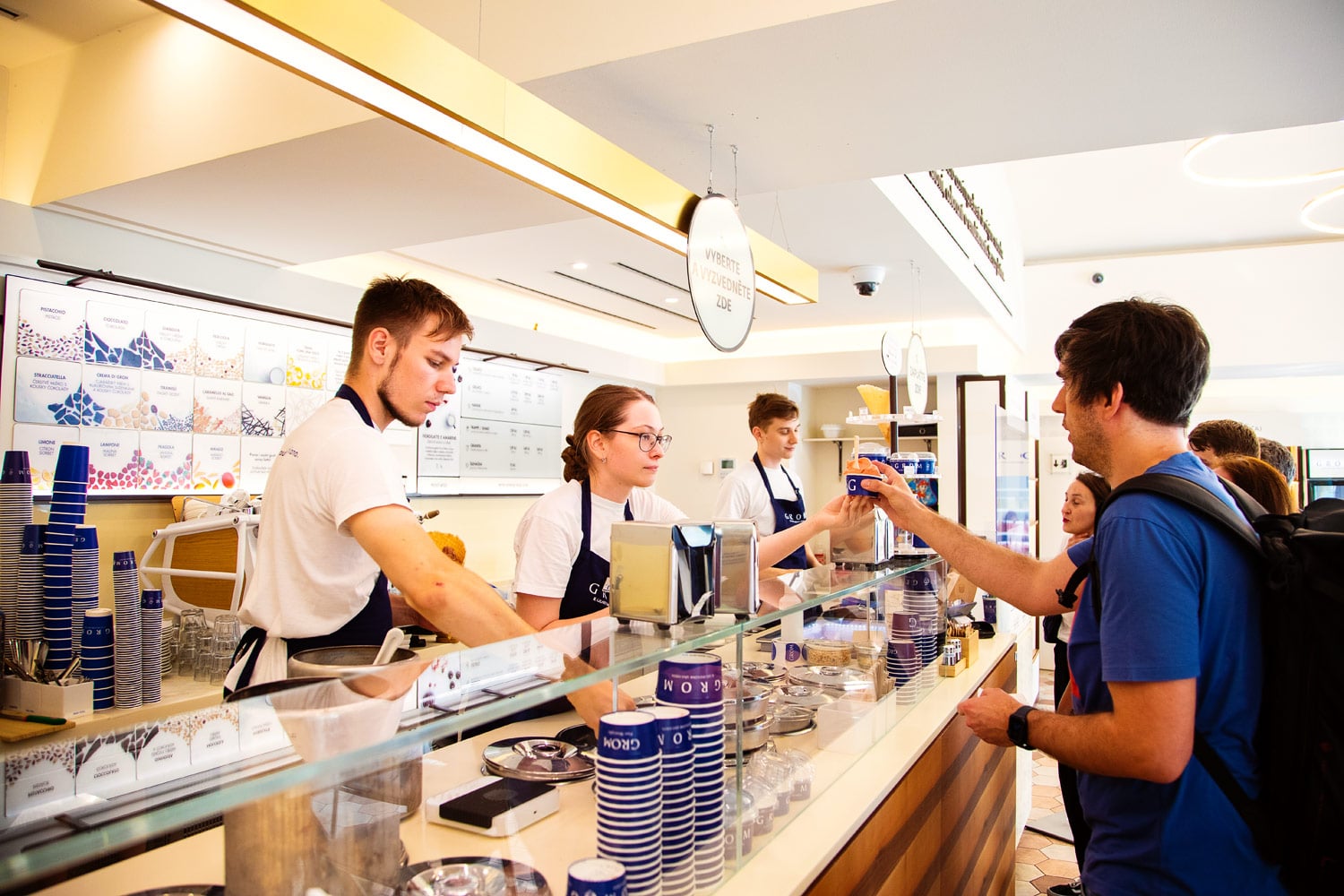 Nabídka zmrzliny začátkem července