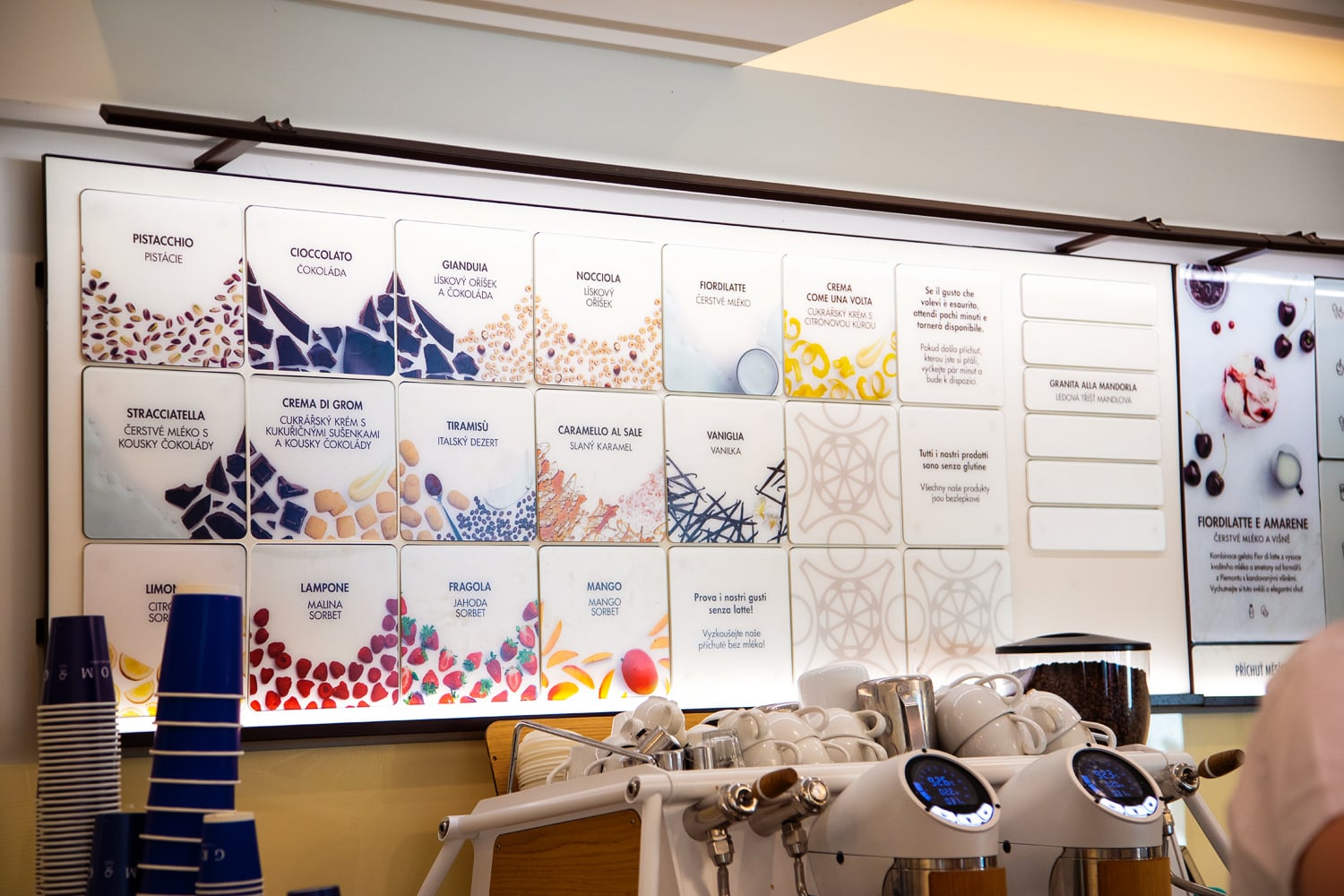 Nabídka zmrzliny začátkem července