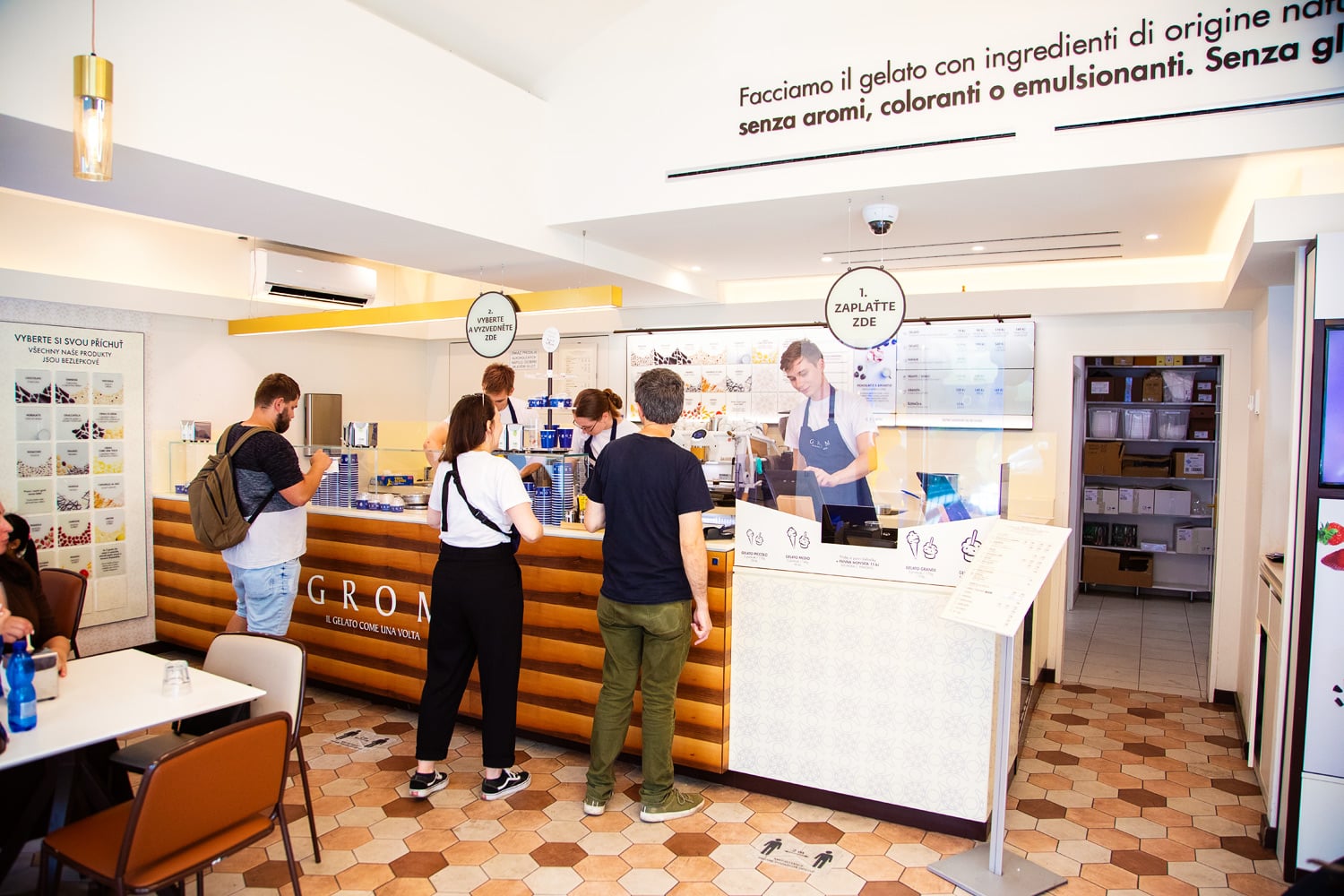 Nabídka zmrzliny začátkem července