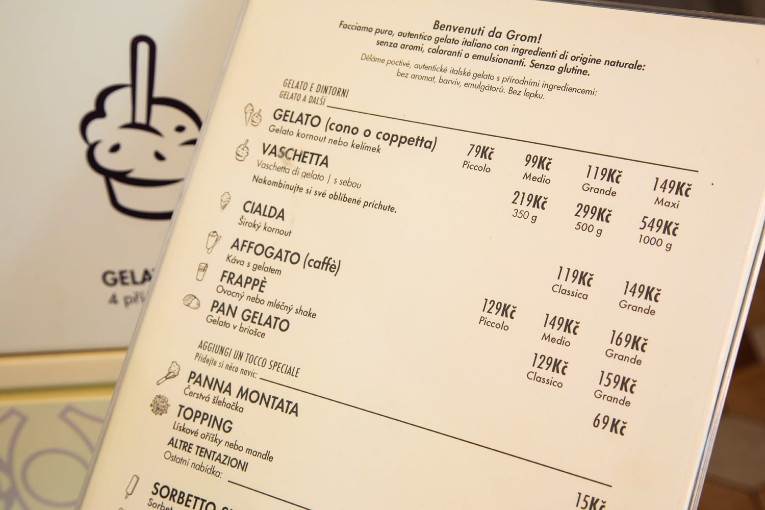 Nabídka zmrzliny začátkem července