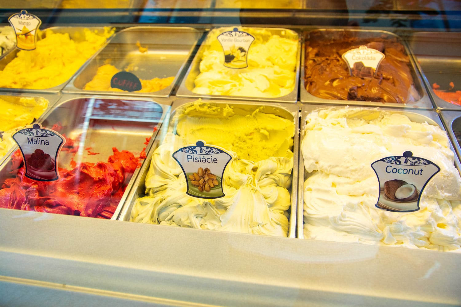 Nabídka zmrzliny začátkem července