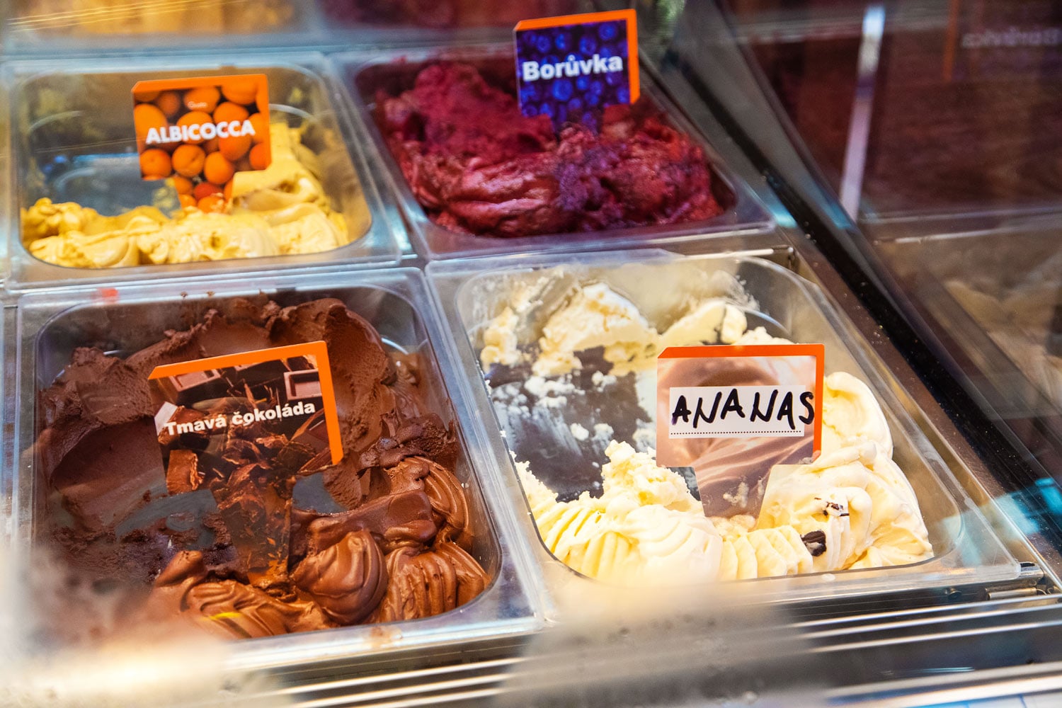 Nabídka zmrzliny začátkem července