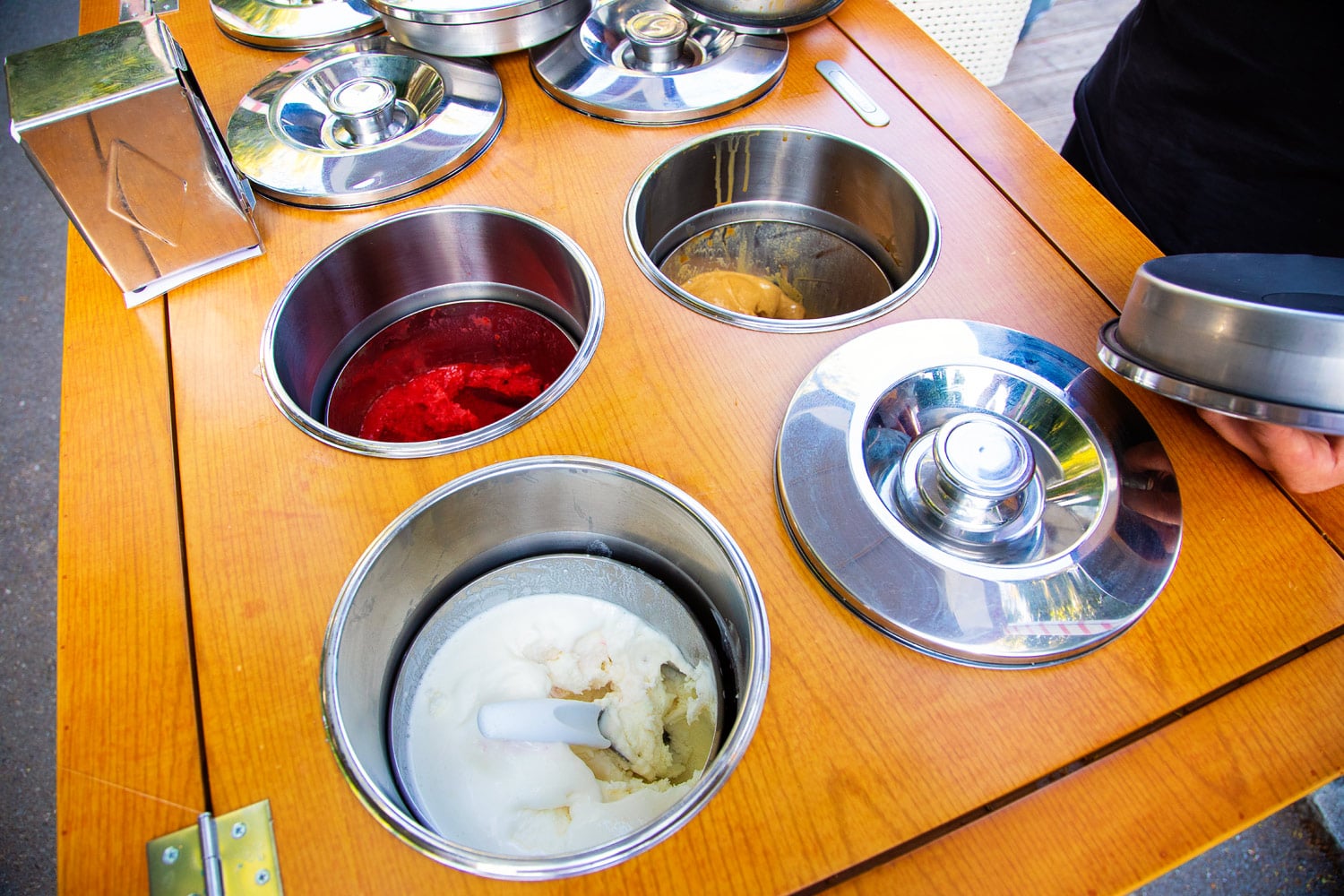 Nabídka zmrzliny začátkem července