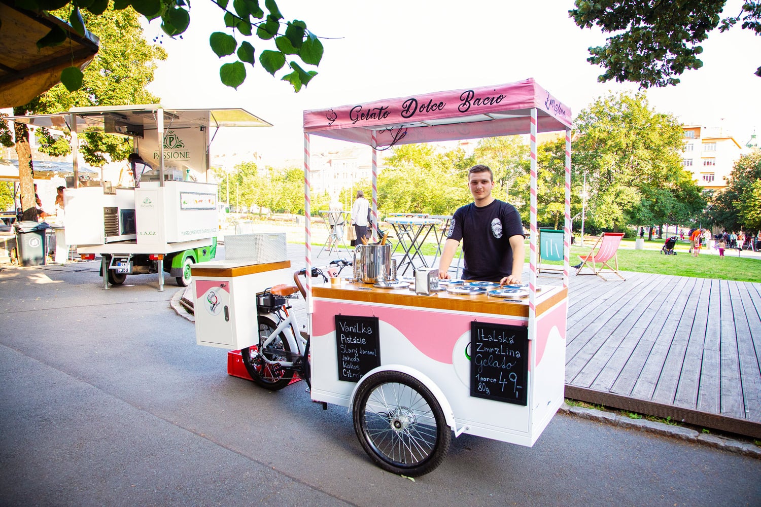 Nabídka zmrzliny začátkem července