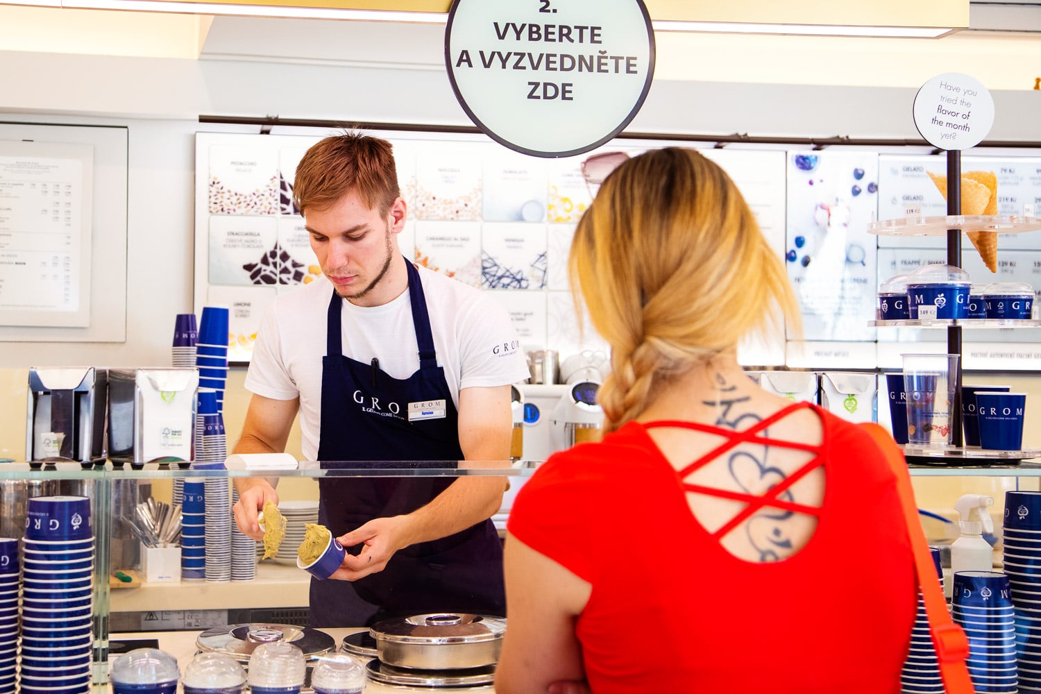 Nabídka zmrzliny začátkem července