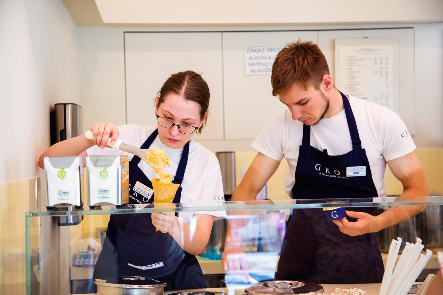 Nabídka zmrzliny začátkem července