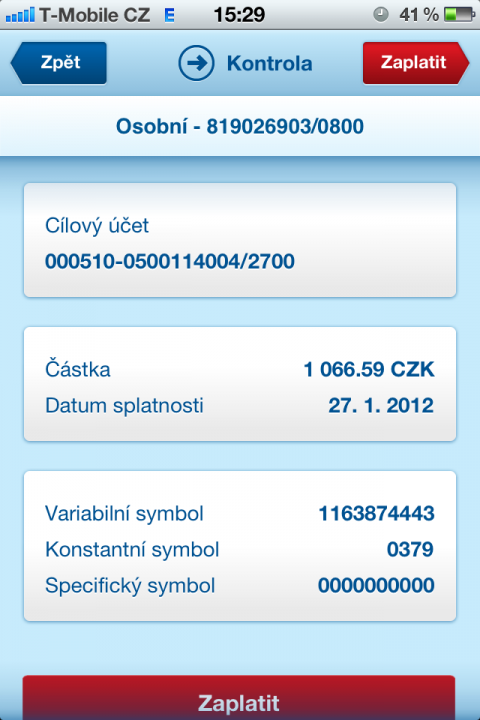 Servis 24 Mobilní banka