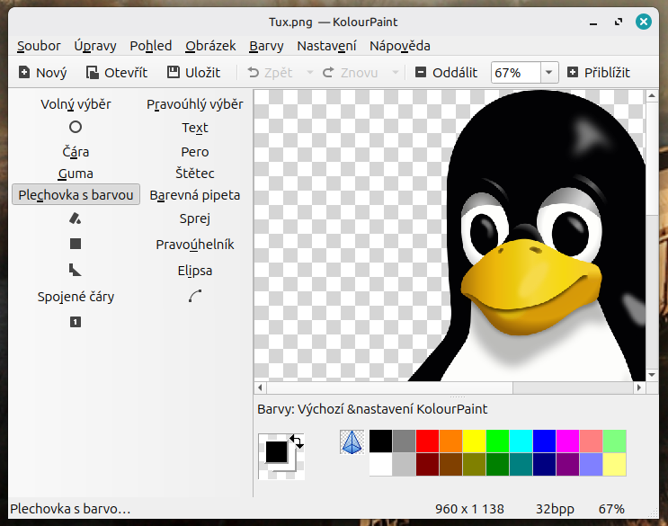 Úprava obrázku v KolourPaint