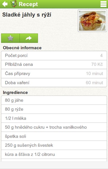 Mobilní aplikace NutriAtlas