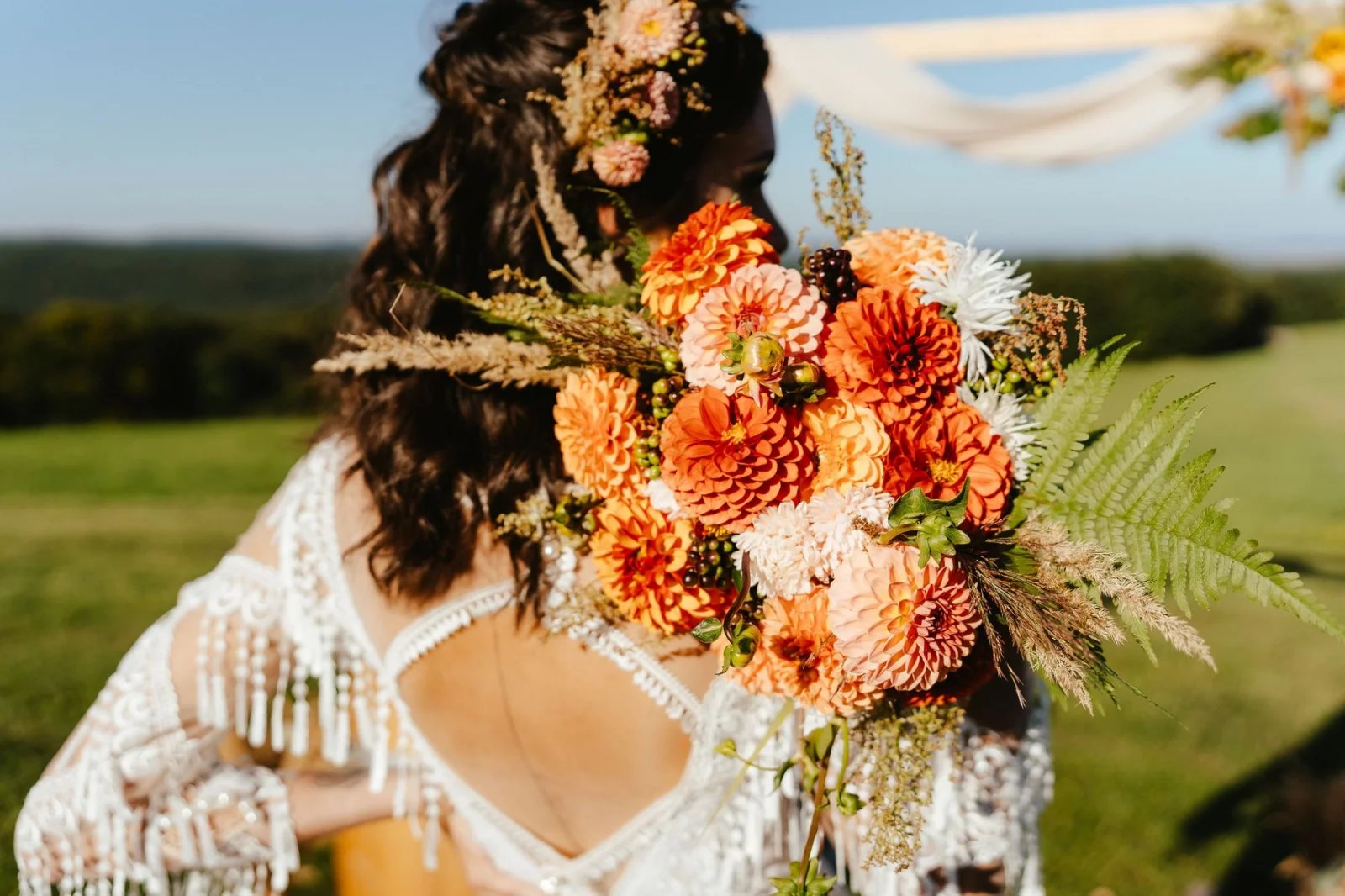 Svatební kytice ze Slovácké květinové farmy