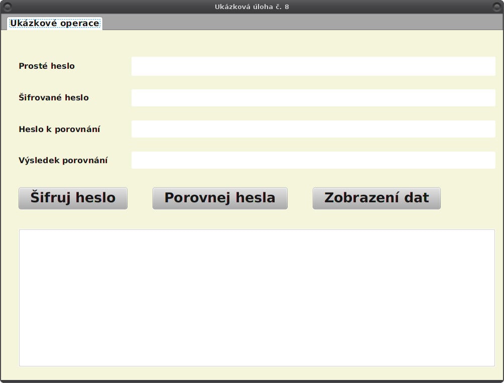 JavaFX: příprava tabulek pro šifrované heslo