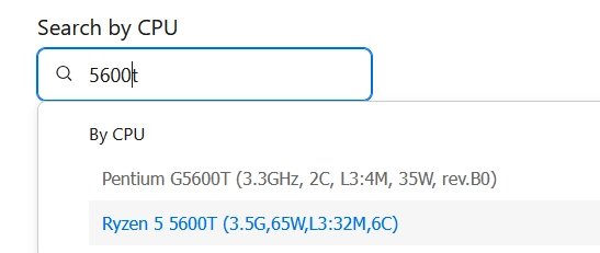 Ryzen 5 5600T v databázi podporovaných CPU na deskách Asus