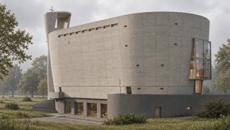 Kostel v Neratovicích u Mělníku stavěný 3D tiskem