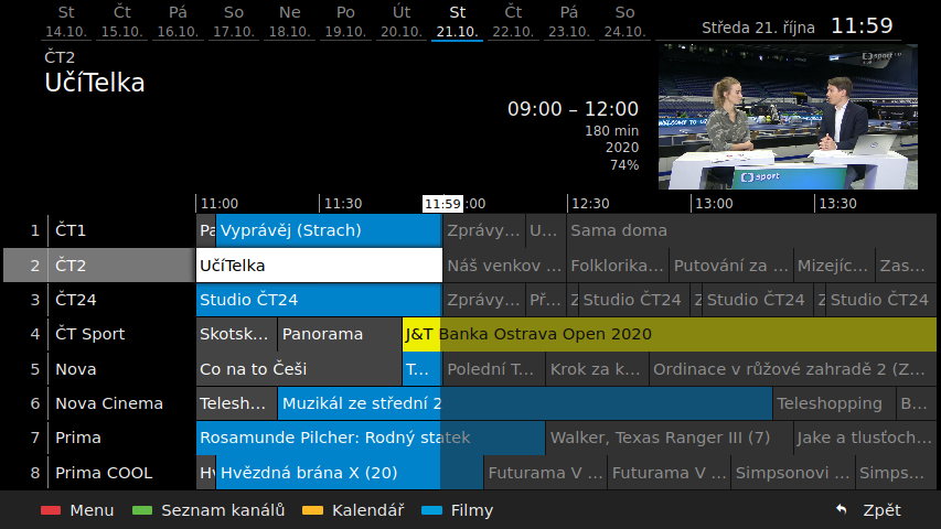 SledováníTV pro televizory Toshiba, Hitachi, JVC, Panasonic ad.