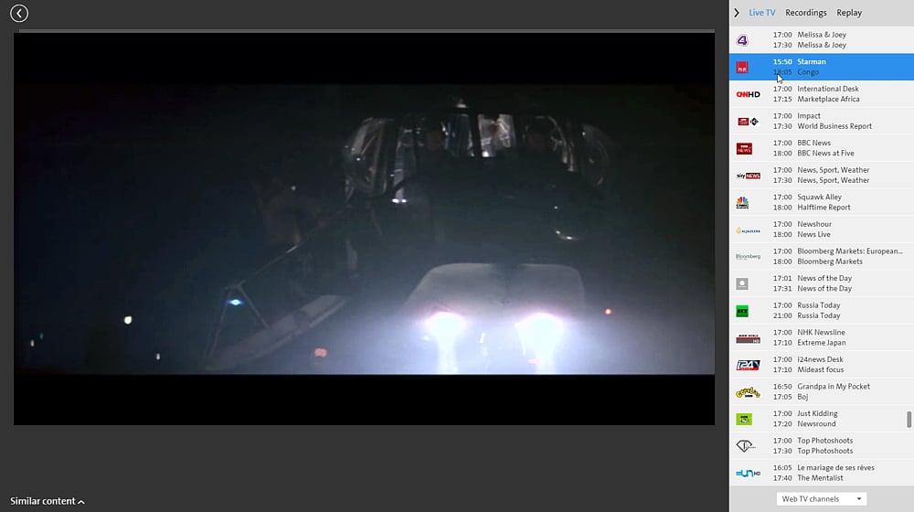 Swisscom TV Air - britské programy