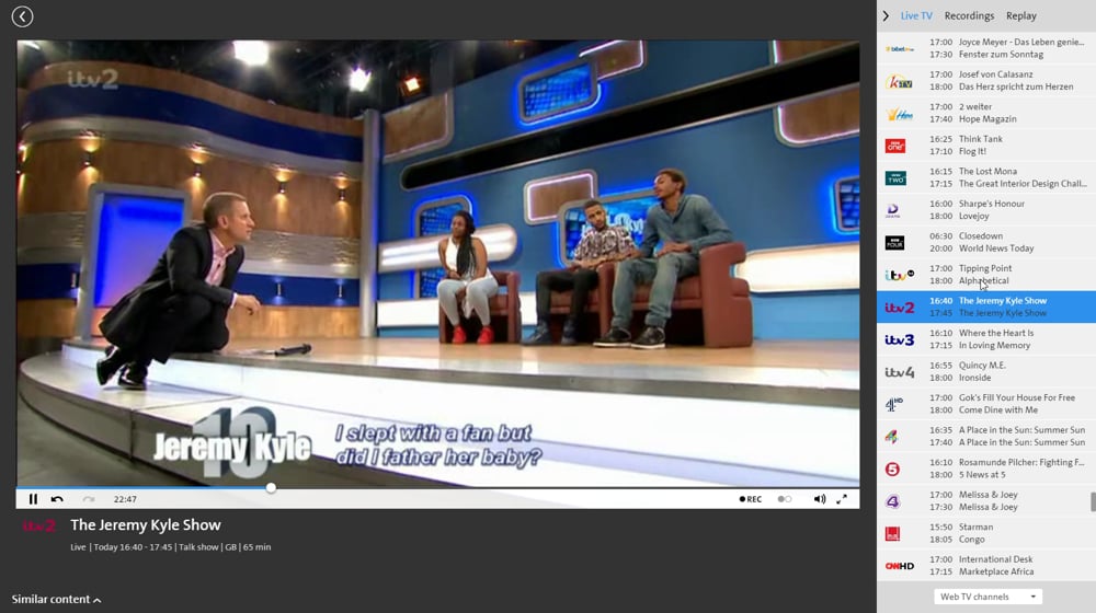 Swisscom TV Air - britské programy