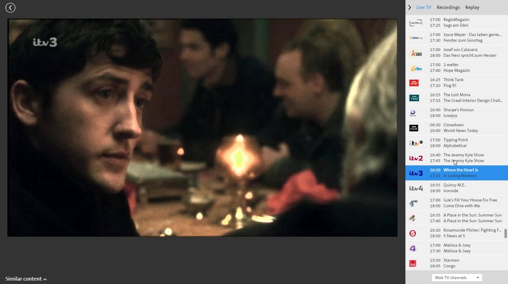 Swisscom TV Air - britské programy