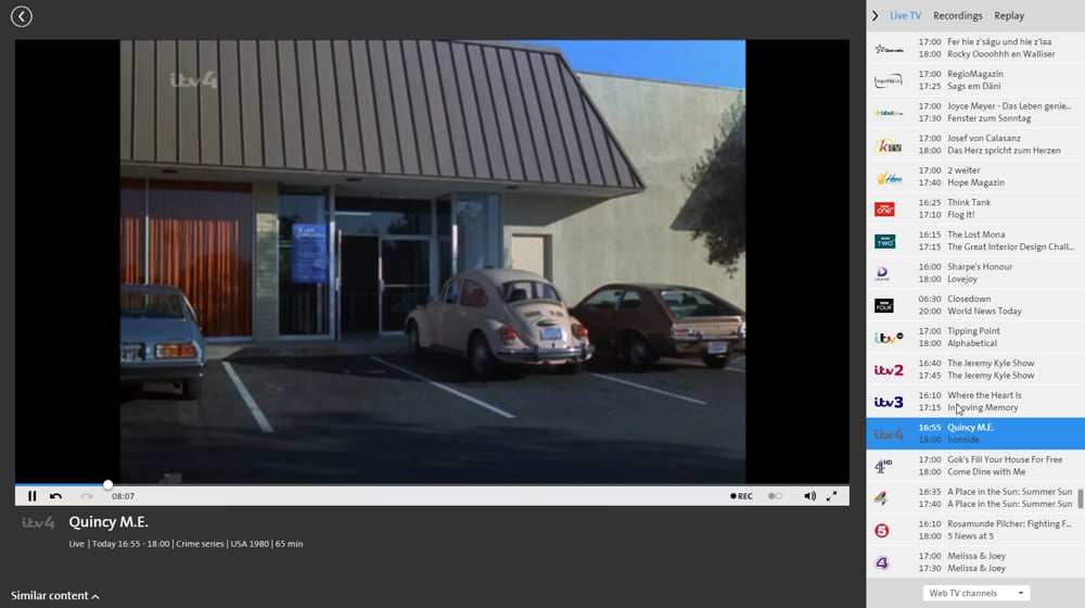 Swisscom TV Air - britské programy