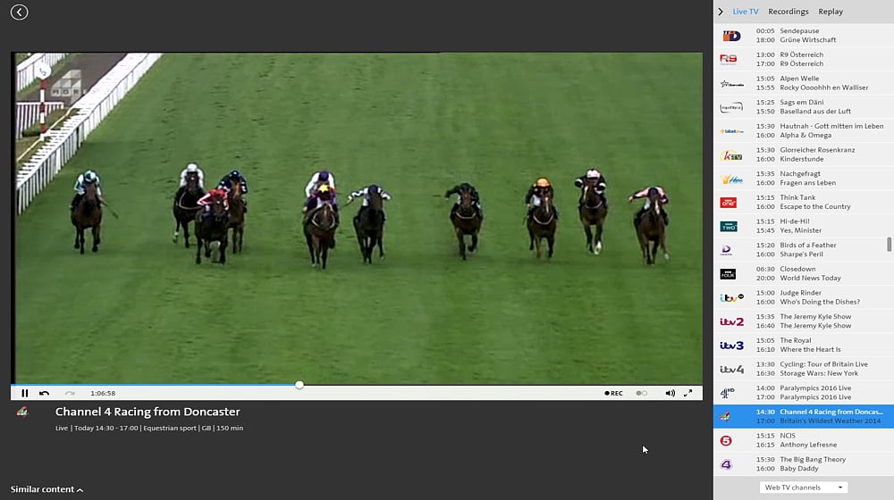 Swisscom TV Air - britské programy