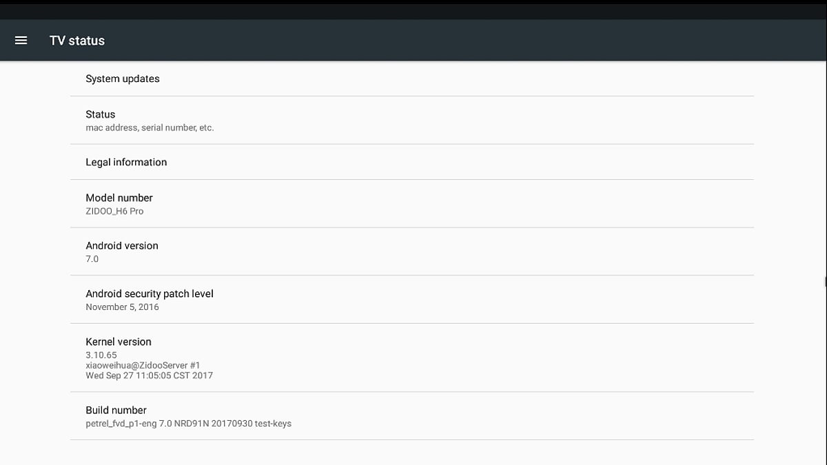 Zidoo H6 Pro - Uživatelská nastavení – rozšířená 2/2