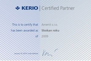 Jako skokana roku 2009 ocenilo Kerio Technologies firmu Amenit.