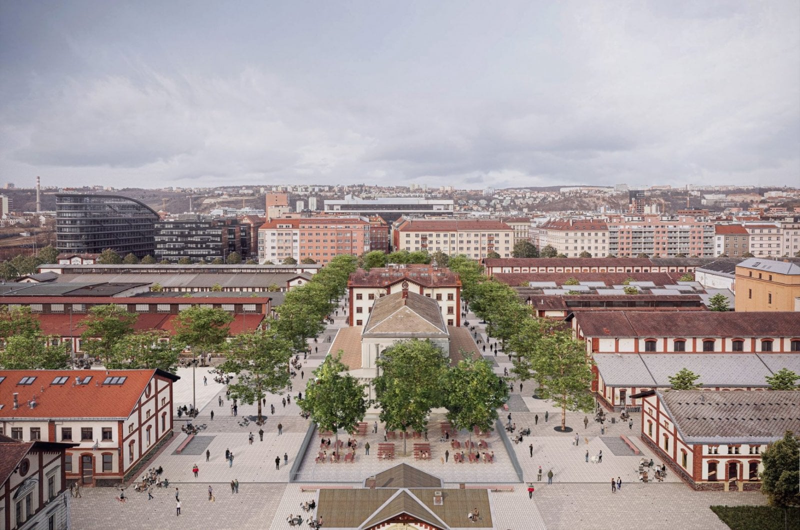 Vizualizace Holešovické tržnice po rekonstrukci