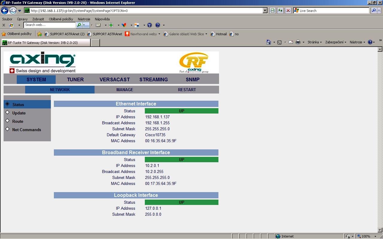 Hlavní stanice TTS – 7CI a TTS – 7CI WiFi