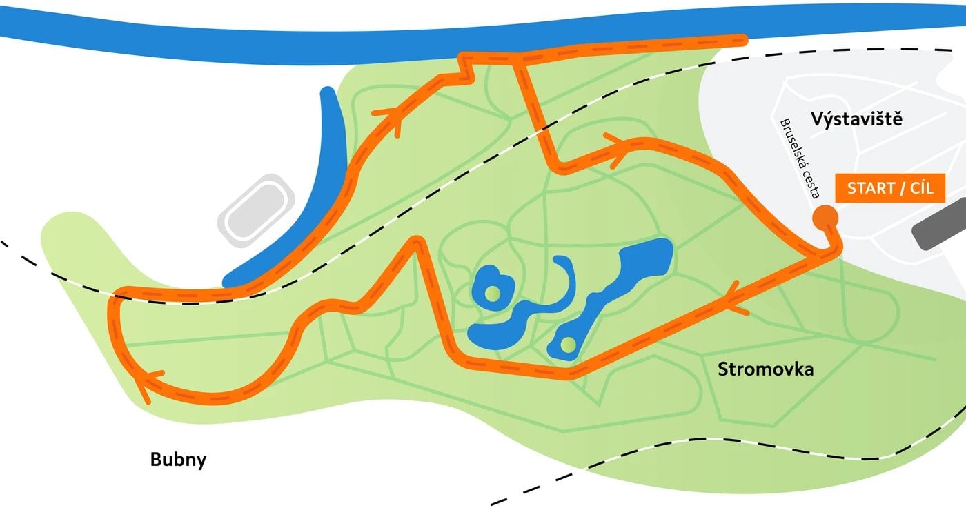 Plánovaná trasa 5 a 10 km