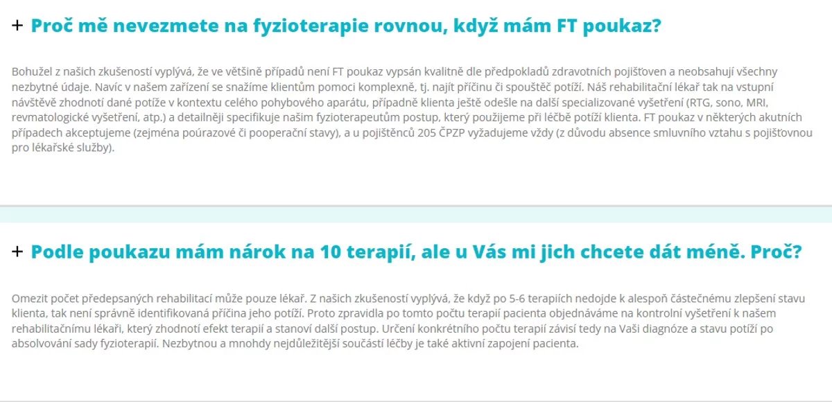 Zároveň tato ordinace patří k těm, které veřejně přiznávají, že se u nich krátí počty lékařem předepsaných terapií.